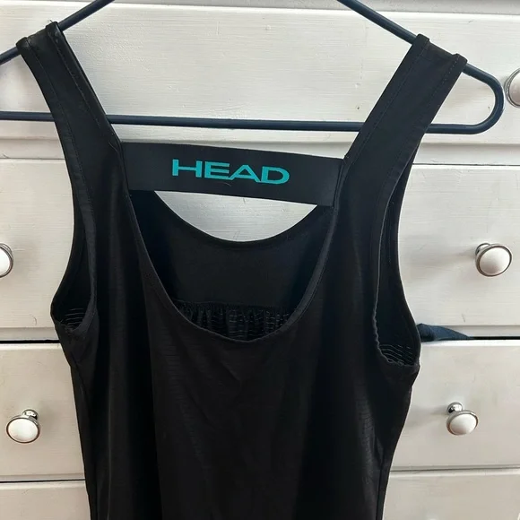 EUC HEAD Women’s Black Racer Back Sleeveless Tank with Teal Accent & Loose Fit - Picture 6 of 6